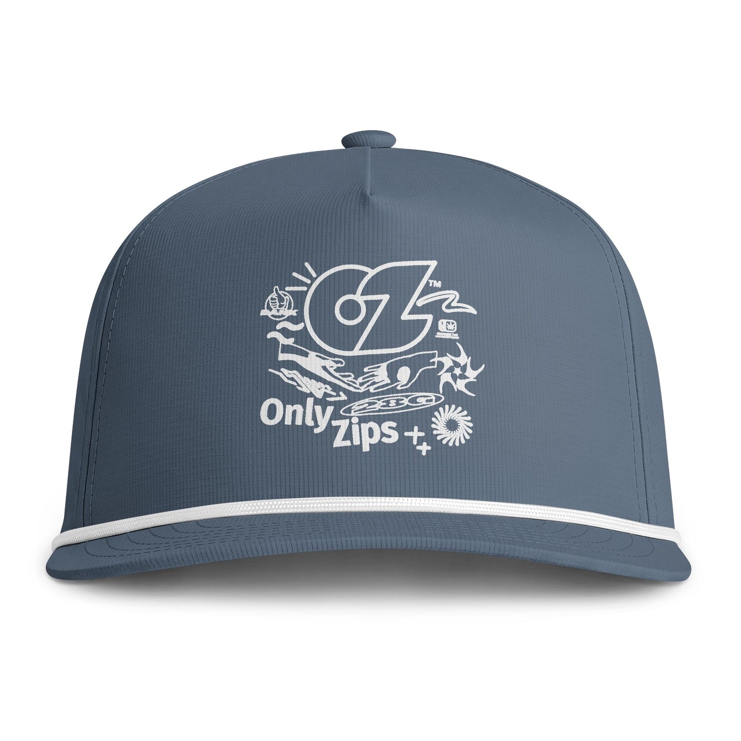 Only Zips Sunwashed Rope Cap — Pale Blue
