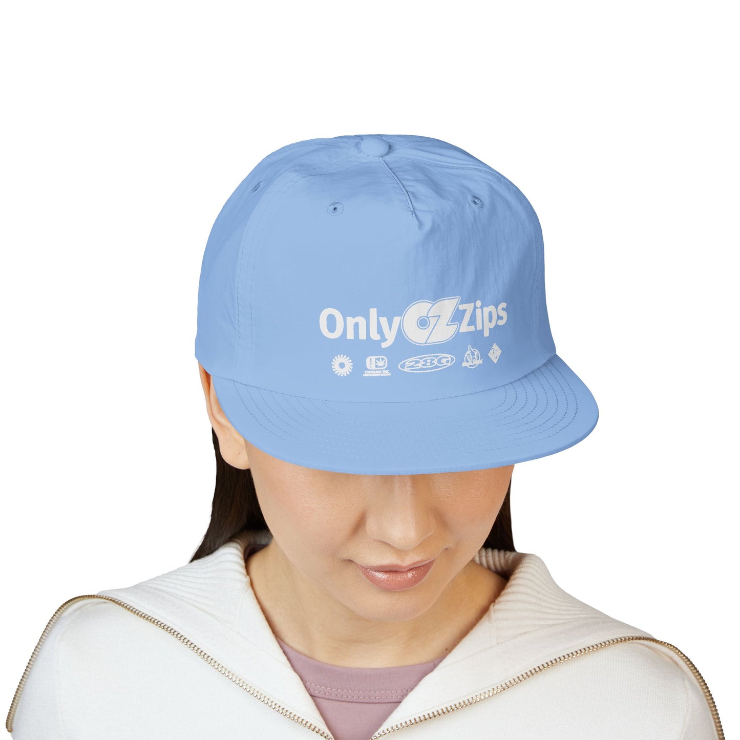 Only Zips Surf Cap - Carolina Blue