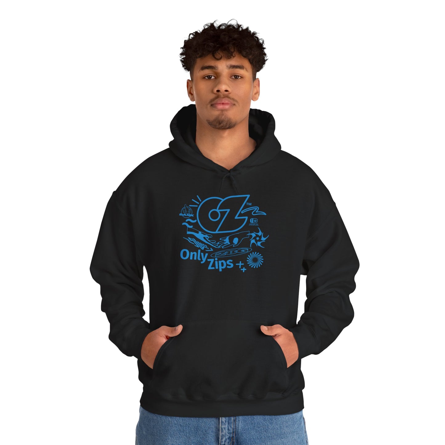 Only Zips Collage Hoodie - Black
