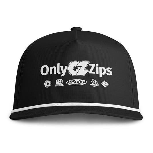 Only Zips Sunwashed Rope Cap — Black