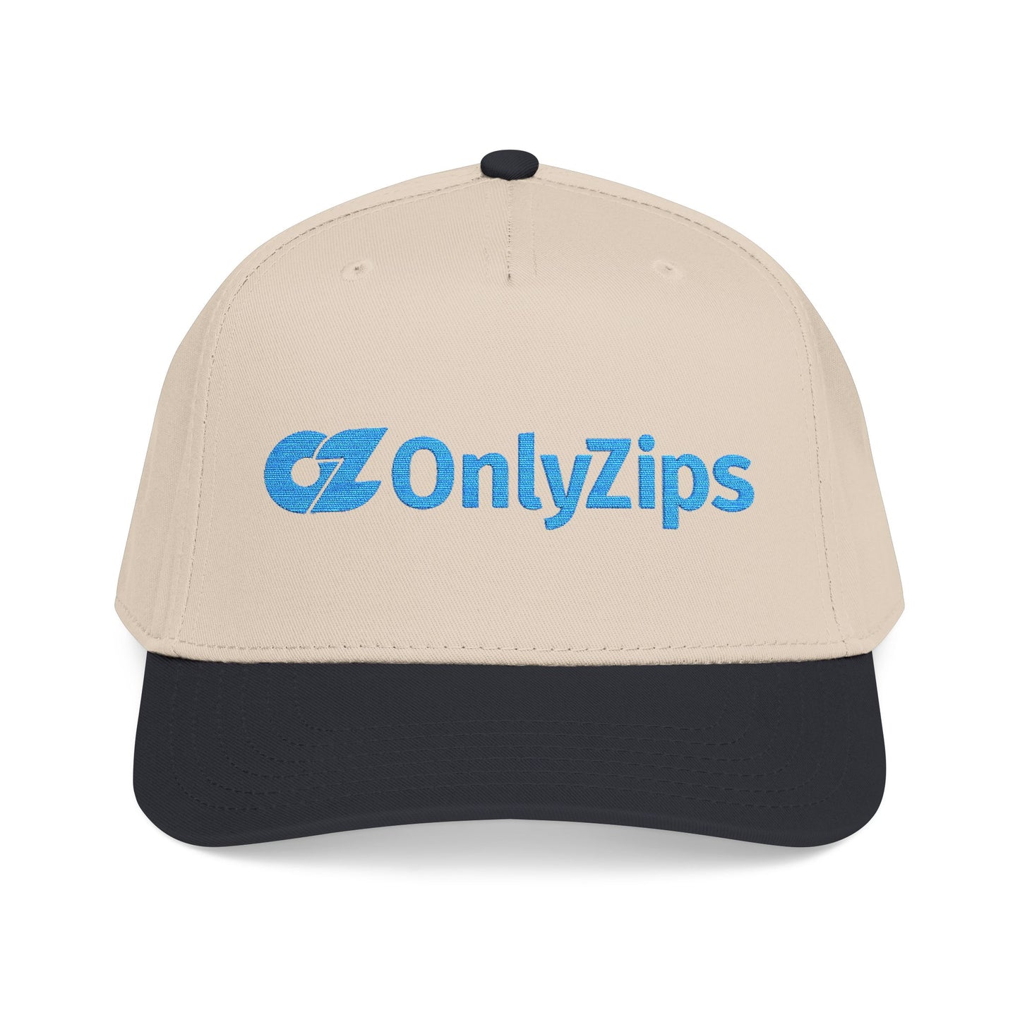 Only Zips Mid Profile Baseball Cap - Black / Tan