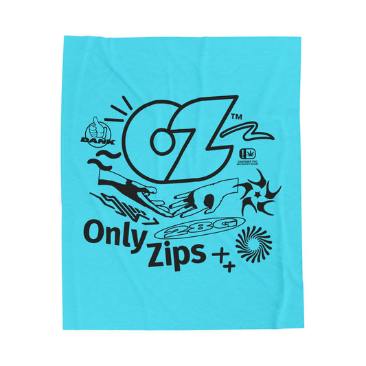 Only Zips Velveteen Plush Blanket