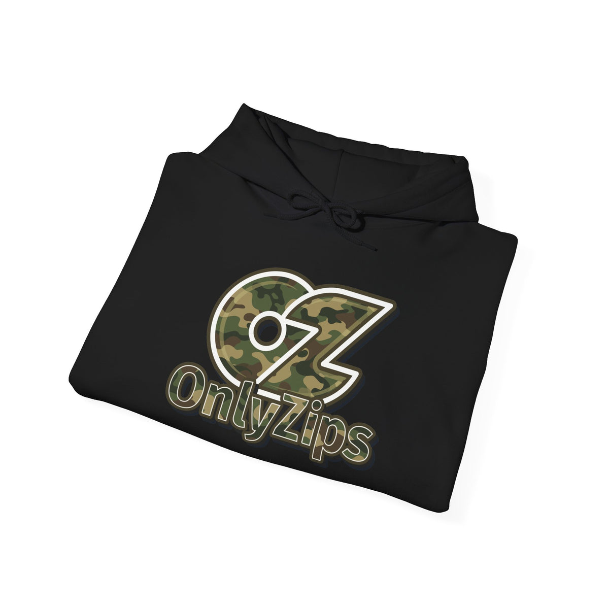 Only Zips Camo Hoodie - Black