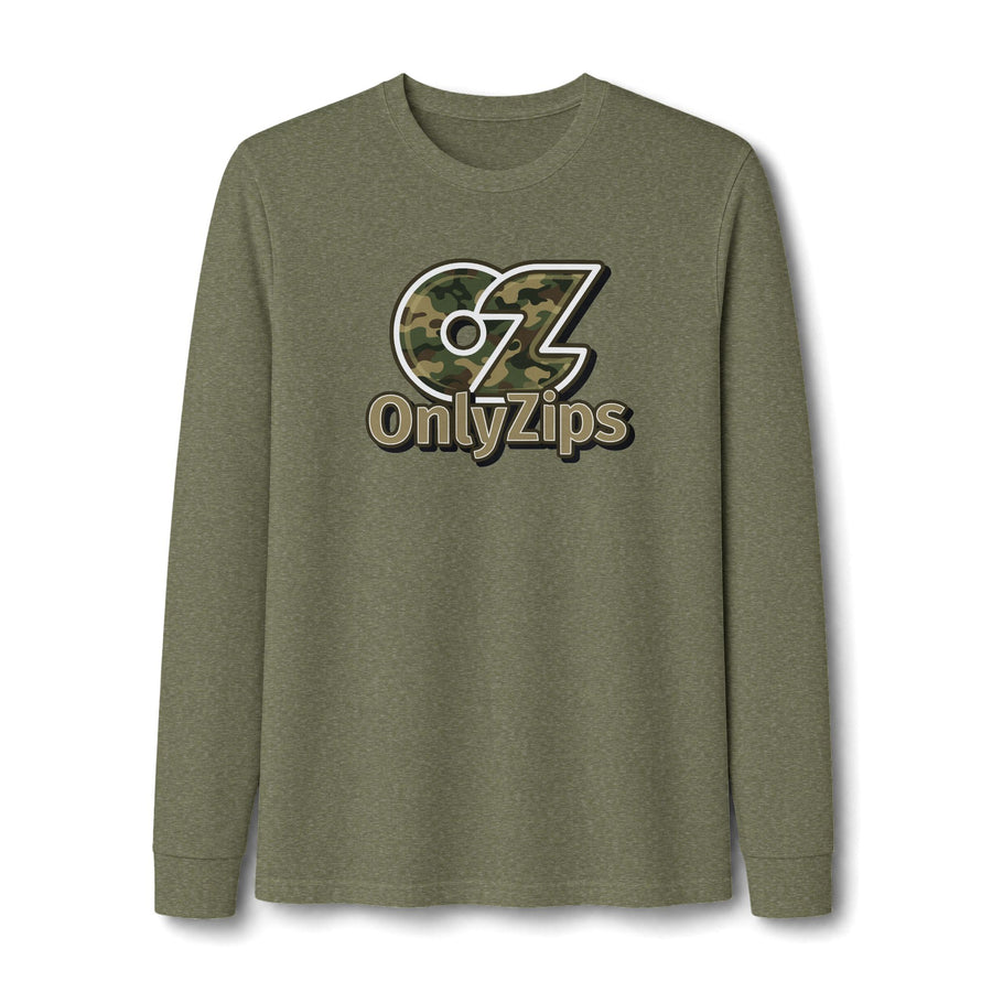 Only Zips Camo Longsleeve - Olive