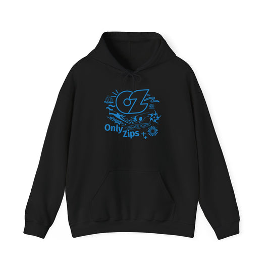 Only Zips Collage Hoodie - Black