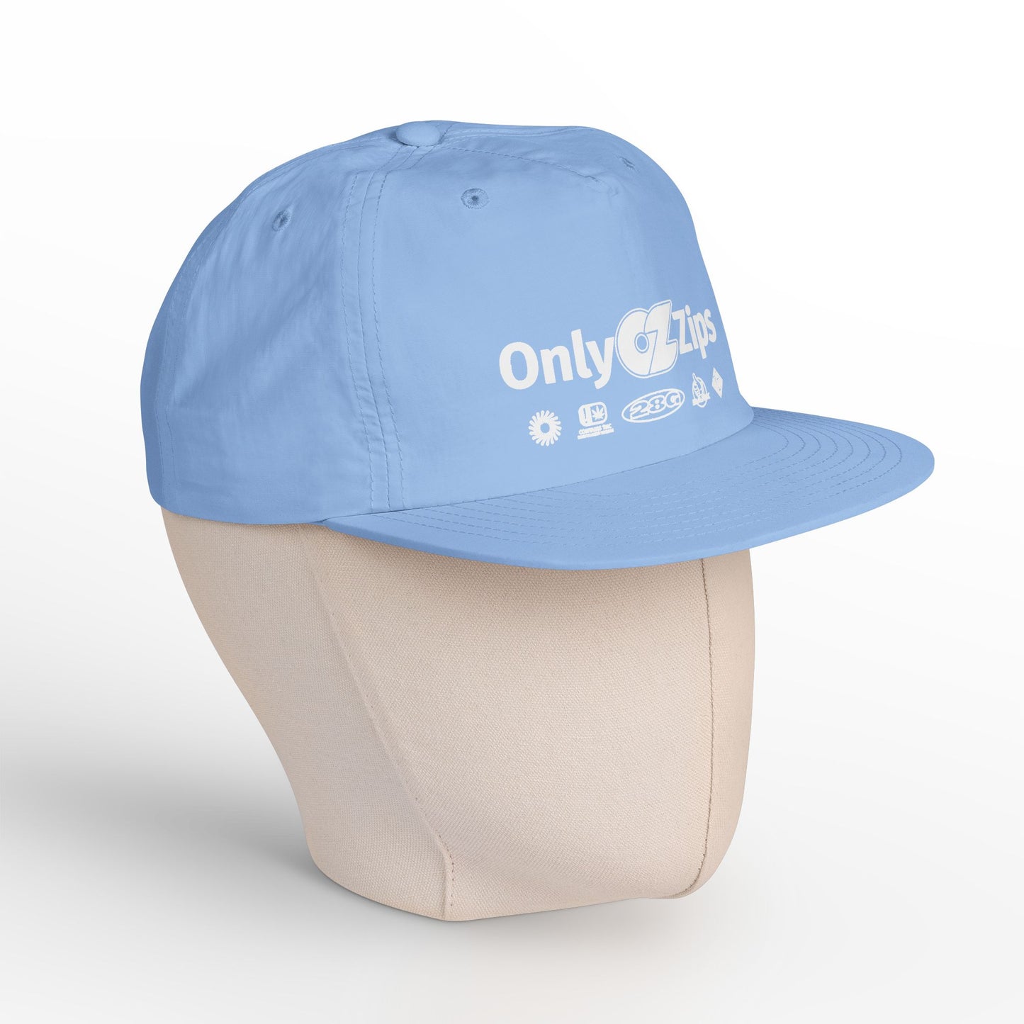 Only Zips Surf Cap - Carolina Blue