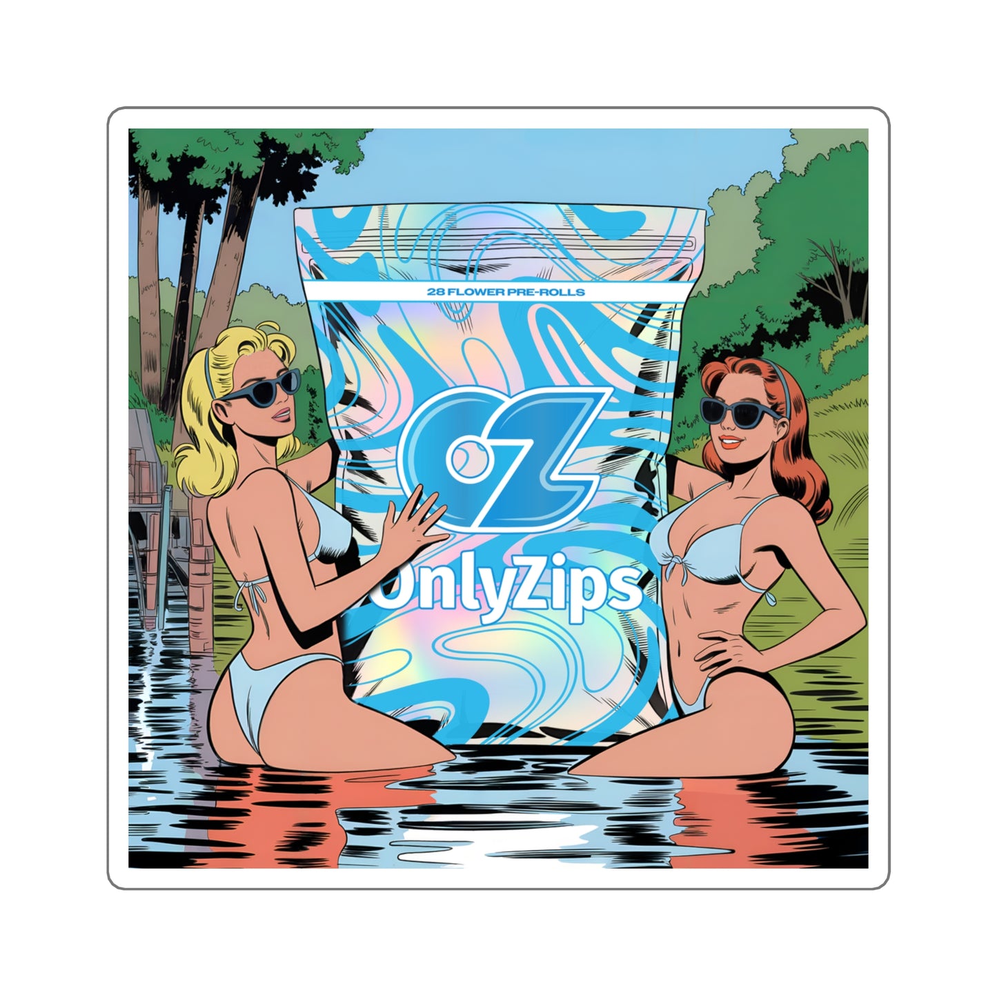 RIVER STICKER - SQUARE