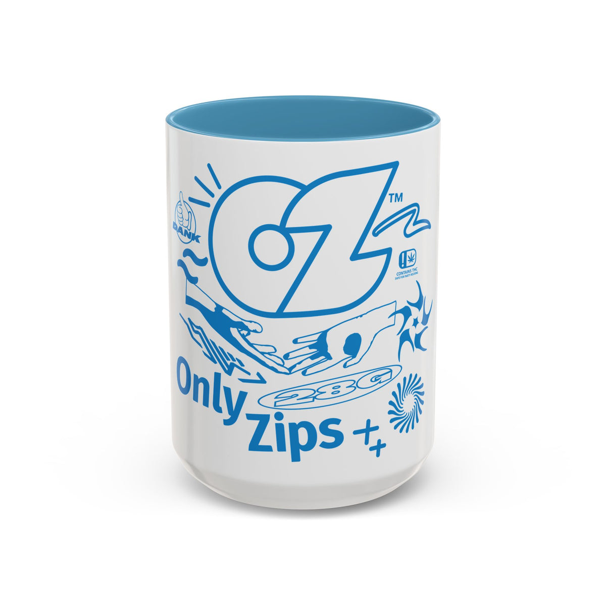 Only Zips Blue Accent Coffee Mug (11/15oz)